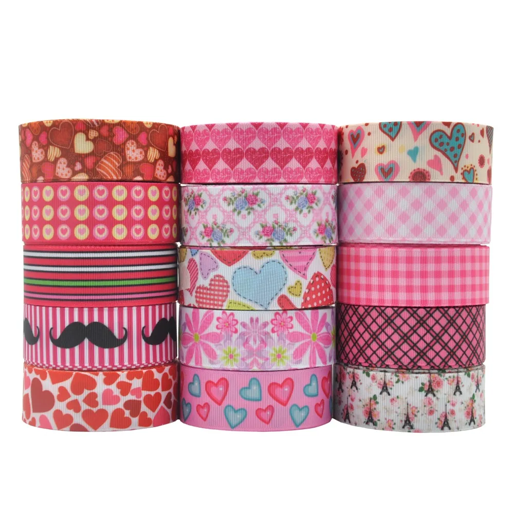 25 mm 5 yards Valentine's Day Ribbons Thermal transfer Rose flower Printed grosgrain Accessories DIY Hair bow Handmade material
25 mm 5 yards Valentine's Day Ribbons Thermal transfer Rose flower Printed grosgrain Accessories DIY Hair bow Handmade material