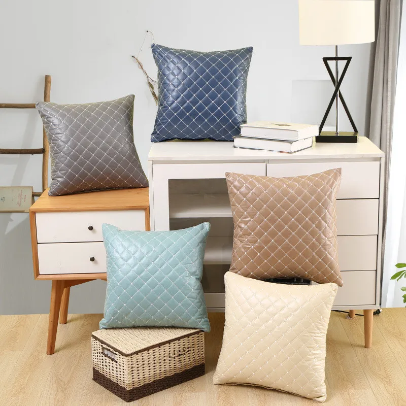 Hot Solid Pillowcase Plain Artificial Leather Decorative Cushion Cover Squares 45x45cm Sofa Car Chair Pillow Case for Sofa
Hot Solid Pillowcase Plain Artificial Leather Decorative Cushion Cover Squares 45x45cm Sofa Car Chair Pillow Case for Sofa