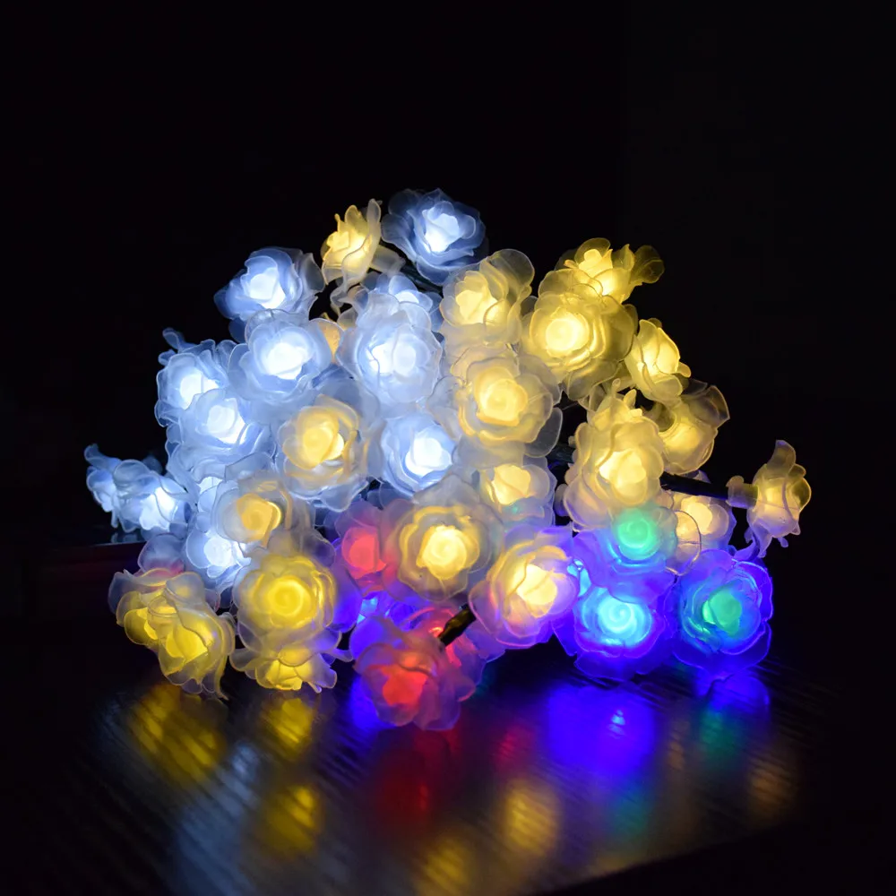 Solar Panel Fairy Lights LED String Lights With 6M Rose Garland Solar Lighting String for Outdoor Christmas Wedding Decoration
Solar Panel Fairy Lights LED String Lights With 6M Rose Garland Solar Lighting String for Outdoor Christmas Wedding Decoration