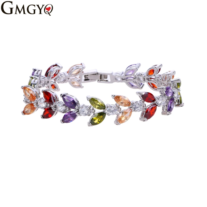 Женские браслеты с цветным оливковым цирконием GMGYQ Pulseras Mujer Moda 2018, модные ювелирные изделия, Женские аксессуары, подарки для женщин
Женские браслеты с цветным оливковым цирконием GMGYQ Pulseras Mujer Moda 2018, модные ювелирные изделия, Женские аксессуары, подарки для женщин