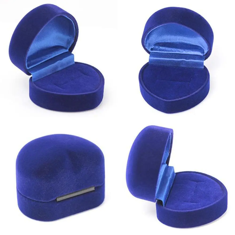 Blue Ring Box Jewelry Display Storage Foldable Case For Wedding Ring Valentine's Day Gift Organizer Heart Rings Storage Case 
Blue Ring Box Jewelry Display Storage Foldable Case For Wedding Ring Valentine's Day Gift Organizer Heart Rings Storage Case