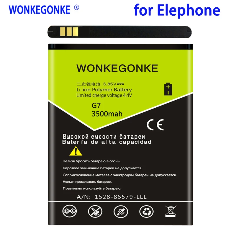 WONKEGONKE 3500 мАч для Elephone G7 батарея высокого качества + номер отслеживания
WONKEGONKE 3500 мАч для Elephone G7 батарея высокого качества + номер отслеживания