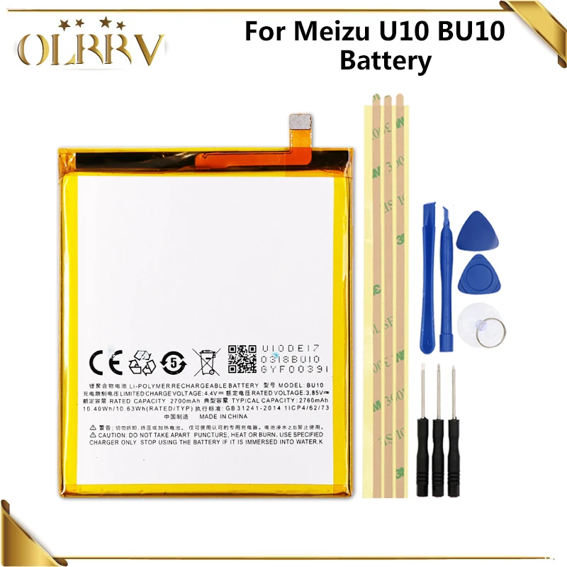 For Meizu U10 Battery BU10 Batterie Bateria Batterij Accumulator AKKU 2760mAh +Tools
For Meizu U10 Battery BU10 Batterie Bateria Batterij Accumulator AKKU 2760mAh +Tools