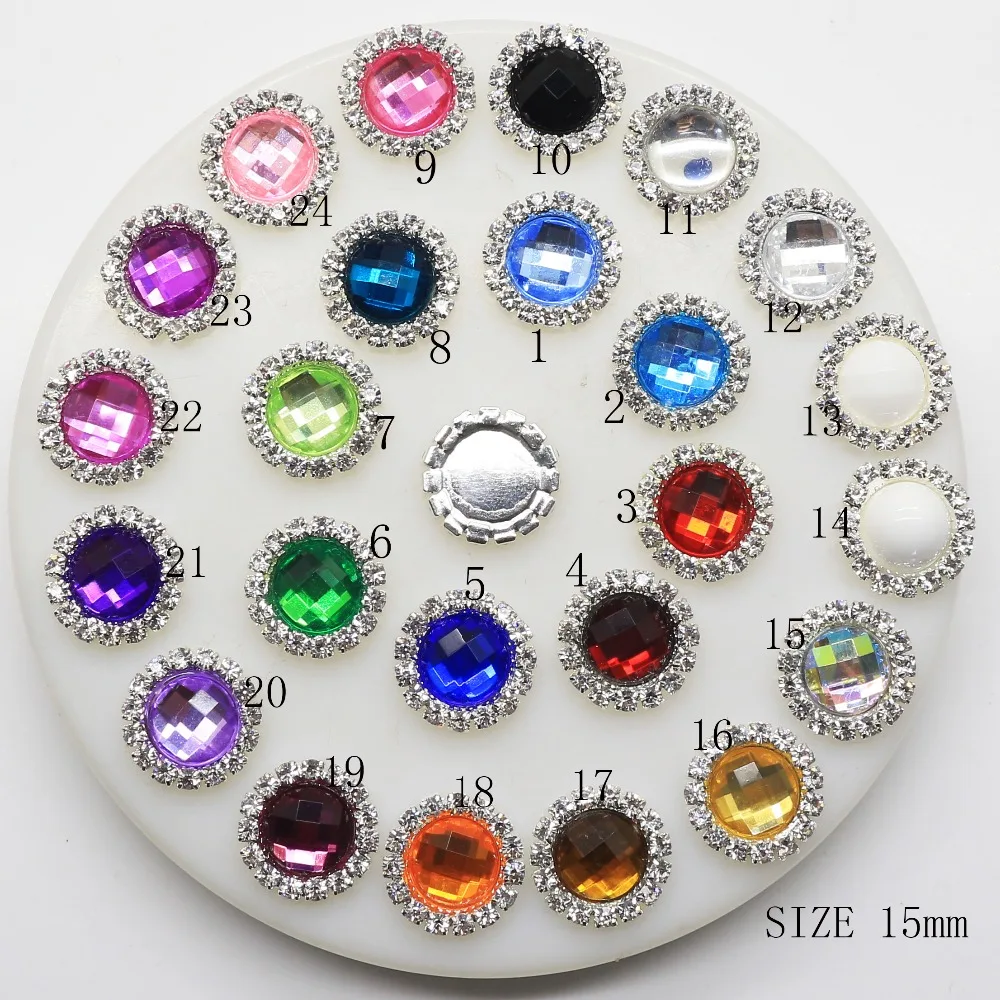 YWXINXI 10Pcs hot sale 15mm round rhinestone flat bottom jewelry accessories, DIY handmade embellishment clothing decoration
YWXINXI 10Pcs hot sale 15mm round rhinestone flat bottom jewelry accessories, DIY handmade embellishment clothing decoration