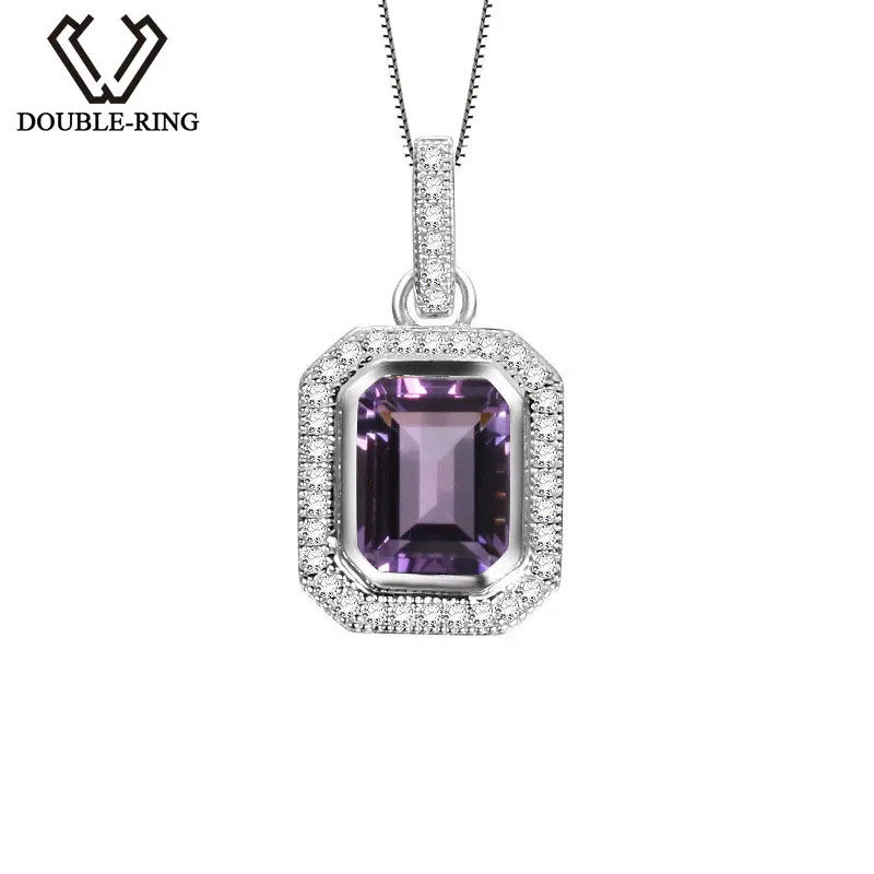 DOUBLE-R Silver 925 Pendant For Women Natural Amethyst Sterling Silver Pendant with Silver Chain Real Gemstone Jewelry Gift
DOUBLE-R Silver 925 Pendant For Women Natural Amethyst Sterling Silver Pendant with Silver Chain Real Gemstone Jewelry Gift