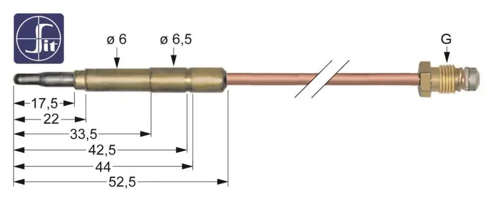 SIT Thermoelement Lange 1200mm Steckhulse 6,0(6,5)mm
SIT Thermoelement Lange 1200mm Steckhulse 6,0(6,5)mm
