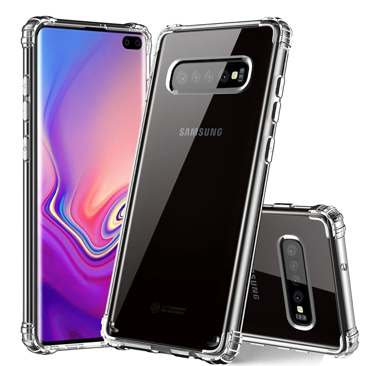 Чехол для Samsung Galaxy S10 Plus кристально чистый ТПУ чехол подушки с защитой от царапин