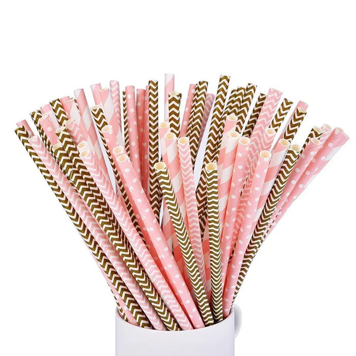 YYSS 125pcs pink gold striped mixed kids birthday wedding decorative party decoration event supplies drinking Paper Straws
YYSS 125pcs pink gold striped mixed kids birthday wedding decorative party decoration event supplies drinking Paper Straws
