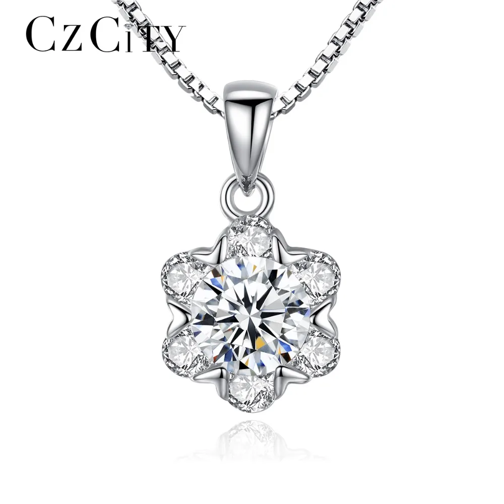 CZCITY Clear Cubic Zirconia Delicate Pendant with Box Chain Women Flower Necklace 2017 Vintage CZ Crystal Necklace Jewelry Gift
CZCITY Clear Cubic Zirconia Delicate Pendant with Box Chain Women Flower Necklace 2017 Vintage CZ Crystal Necklace Jewelry Gift