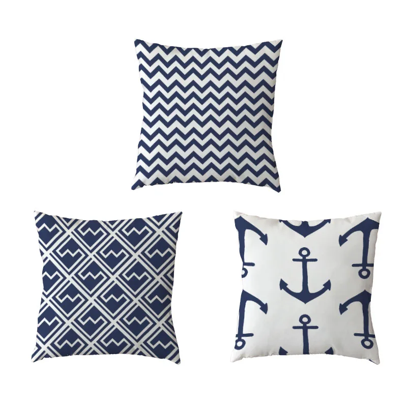 Blue Geometric Series White Cushion Cover Anchors Starfish Seahorse Pillowcases Seat Home Decor Lumbar Support Throw Pillow Case 
Blue Geometric Series White Cushion Cover Anchors Starfish Seahorse Pillowcases Seat Home Decor Lumbar Support Throw Pillow Case