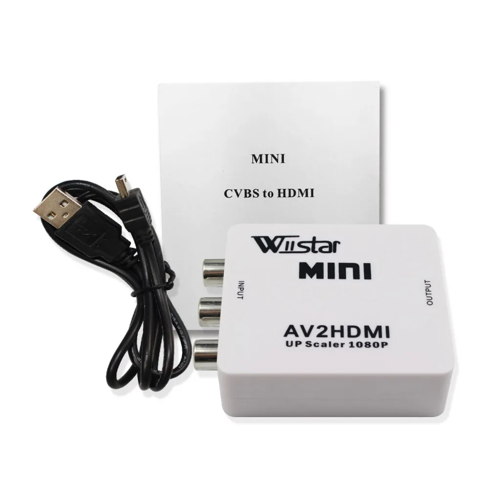Mini AV to HDMI Converter RCA to HDMI Audio Video Adapter Resolution Up to 1080P with USB Charge Cable
Mini AV to HDMI Converter RCA to HDMI Audio Video Adapter Resolution Up to 1080P with USB Charge Cable