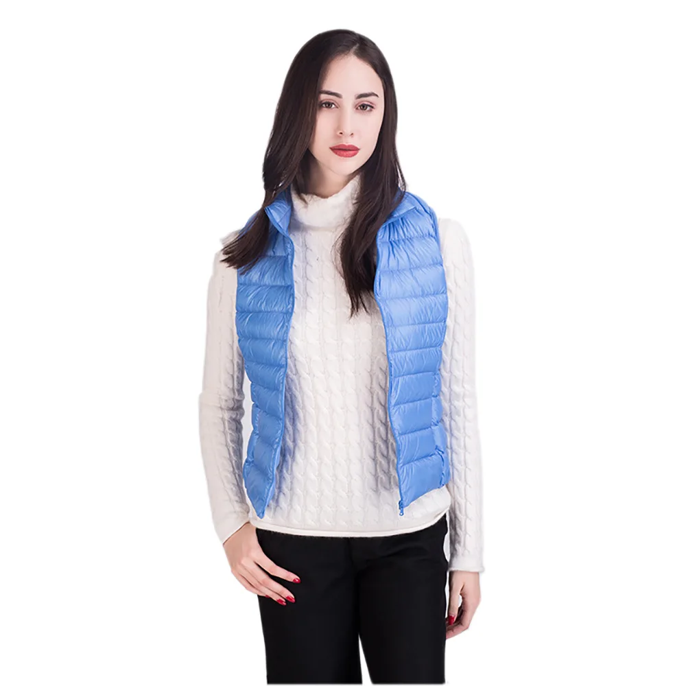 Autumn Women's Vest 90% White Duck Down Vest Sleeveless Jacket Ultra Light Duck Down Jacket Winter Round Collar Windproof Coat
Autumn Women's Vest 90% White Duck Down Vest Sleeveless Jacket Ultra Light Duck Down Jacket Winter Round Collar Windproof Coat