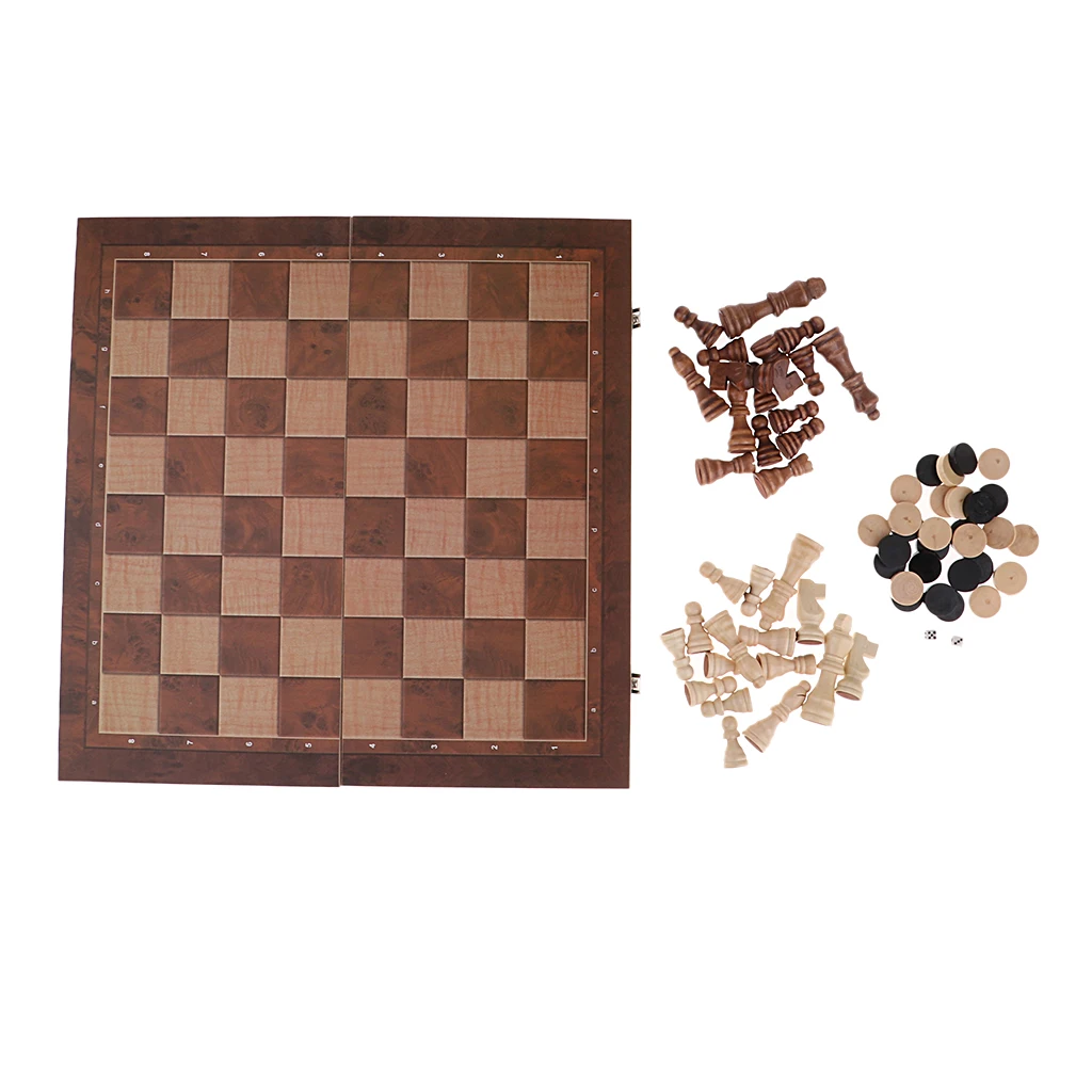 Wooden Portable Foldable 3 in 1 Chess Checkers and Backgammon Pieces Travel Game Set Education Toys 39x39cm
Wooden Portable Foldable 3 in 1 Chess Checkers and Backgammon Pieces Travel Game Set Education Toys 39x39cm
