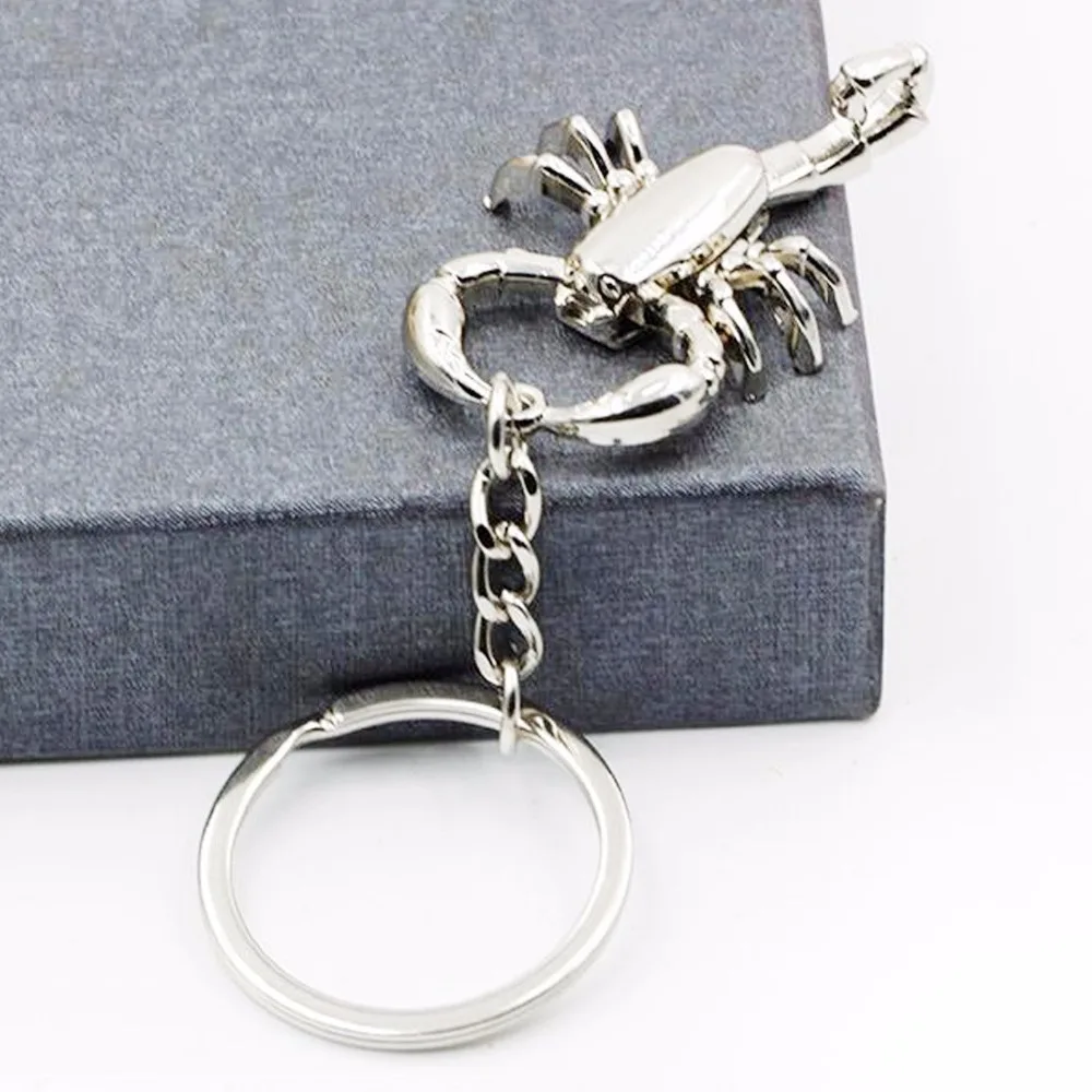 Scorpion keyring Organizer Metal Keychain Car Key Chain Key Rings Holder Business Keyfob Pendant Flat Split Ring Chain
Scorpion keyring Organizer Metal Keychain Car Key Chain Key Rings Holder Business Keyfob Pendant Flat Split Ring Chain