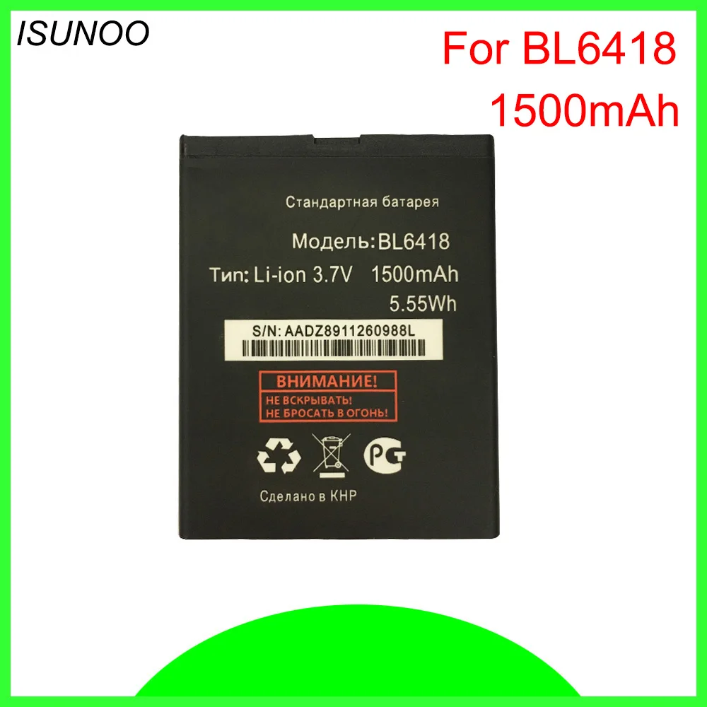 ISUNOO 10 шт./лот BL 6418 батарея для FLY FS404 Stratus 3 BL6418 1500mAh Baterij батареи
ISUNOO 10 шт./лот BL 6418 батарея для FLY FS404 Stratus 3 BL6418 1500mAh Baterij батареи
