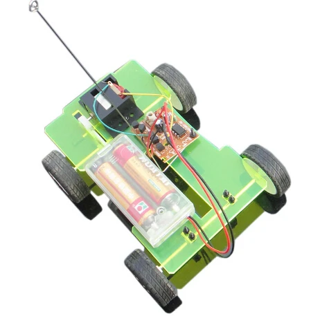 

F17940 14.5*11*4.5cm Easily DIY Assembling Mini Battery Powered Car 4WD Smart Robot Car Chassis RC Toy
