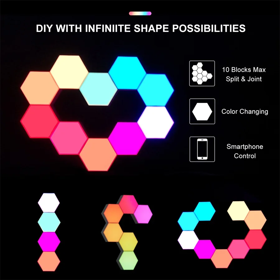Lifesmart DIY Quantum Night Light Geometry Assembly USB Night Lamp Smart App Voice Control For Google Home Alexa Lamp
Lifesmart DIY Quantum Night Light Geometry Assembly USB Night Lamp Smart App Voice Control For Google Home Alexa Lamp