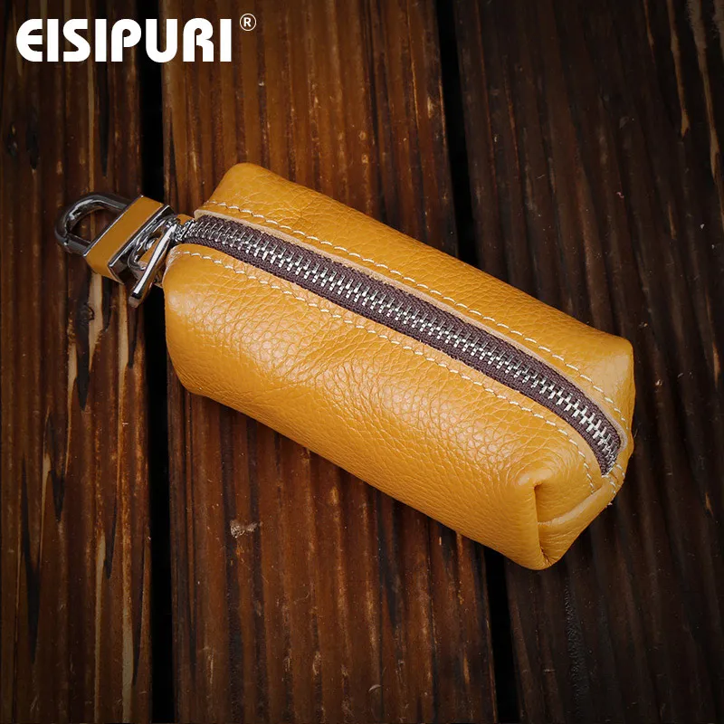 EISIPURI из натуральной кожи ключ чехол Для женщин брелок Магнитного Ключа сумка