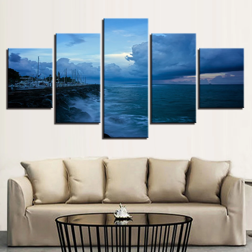Artworks HD Printed Bedroom Wall Paintings Decoration 5 Pieces Ship Wharf Seascape Posters Modular Canvas Pictures Art Framework 
Artworks HD Printed Bedroom Wall Paintings Decoration 5 Pieces Ship Wharf Seascape Posters Modular Canvas Pictures Art Framework