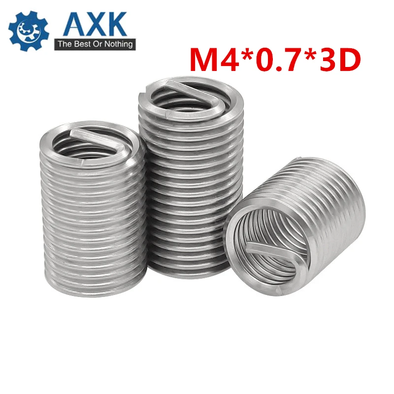 100pcs M4*0.7*3D Wire Thread Insert Stainless Steel 304 Wire Screw Sleeve, M4 Screw Bushing Helicoil Wire Thread Repair Inserts
100pcs M4*0.7*3D Wire Thread Insert Stainless Steel 304 Wire Screw Sleeve, M4 Screw Bushing Helicoil Wire Thread Repair Inserts