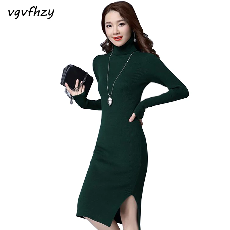 2017New WomenTurtleneck Sweater Package Hip Long Sweater Dress Long Sleeve Knitted Dress Autumn Winter Long Vestidosliu5
2017New WomenTurtleneck Sweater Package Hip Long Sweater Dress Long Sleeve Knitted Dress Autumn Winter Long Vestidosliu5