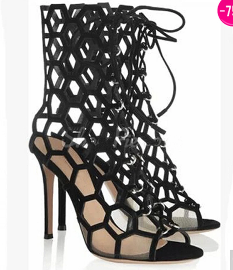 2017 New Design Women Fashion Open Toe Cut-out Mesh High Heel Sandals Suede Leather Super High Gladiator Sandals Dress Shoes
2017 New Design Women Fashion Open Toe Cut-out Mesh High Heel Sandals Suede Leather Super High Gladiator Sandals Dress Shoes