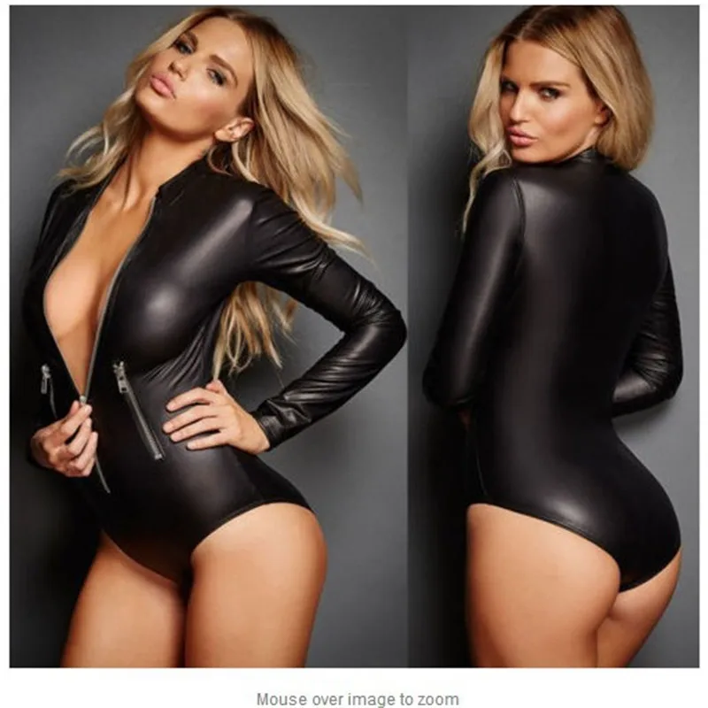 New Arrival Women Sexy Lingerie PU Jumpsuits Mini Shorts Bodycon Costume Leather Long Sleeve Girls Sexy Black Hot Bodysuit
New Arrival Women Sexy Lingerie PU Jumpsuits Mini Shorts Bodycon Costume Leather Long Sleeve Girls Sexy Black Hot Bodysuit