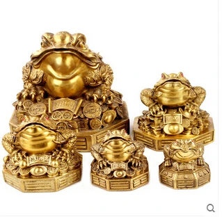 SCY 16504+++Feng Shui lucky seven copper ornaments with three gold toad toad cicada five money
SCY 16504+++Feng Shui lucky seven copper ornaments with three gold toad toad cicada five money