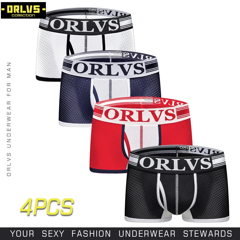 ORLVS 4PC/LOT Brand Sexy Men Underwear Male Boxers Comfortable Underpants Cotton Breathable Quick Dry Mesh Men Sleepwear Shorts
ORLVS 4PC/LOT Brand Sexy Men Underwear Male Boxers Comfortable Underpants Cotton Breathable Quick Dry Mesh Men Sleepwear Shorts