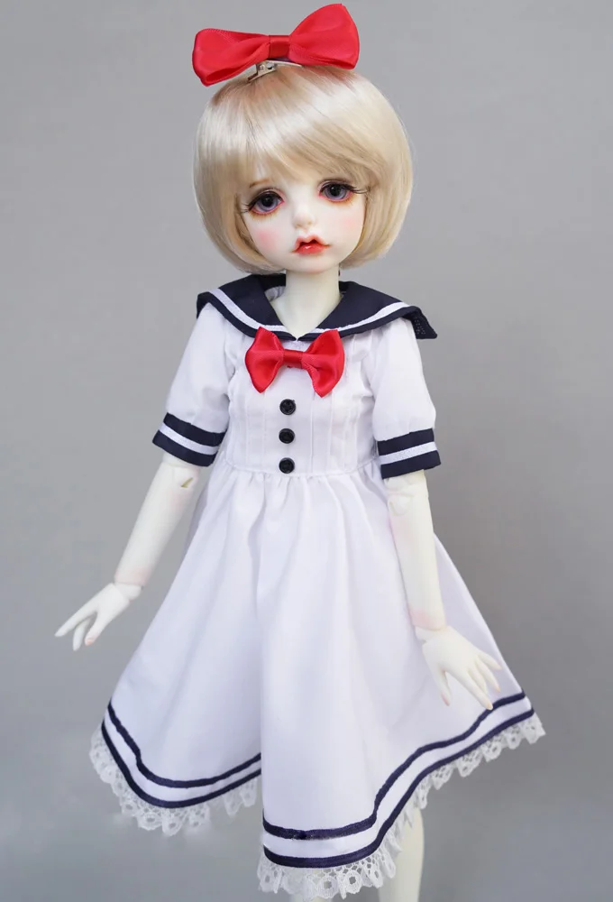 BJD кукла платье подходит 1/3 1/4 1/6 MSD DD Размер куклы милое и симпатичное модное платье костюм моряка белого и голубого цвета, платье куклы для де...
BJD кукла платье подходит 1/3 1/4 1/6 MSD DD Размер куклы милое и симпатичное модное платье костюм моряка белого и голубого цвета, платье куклы для де...