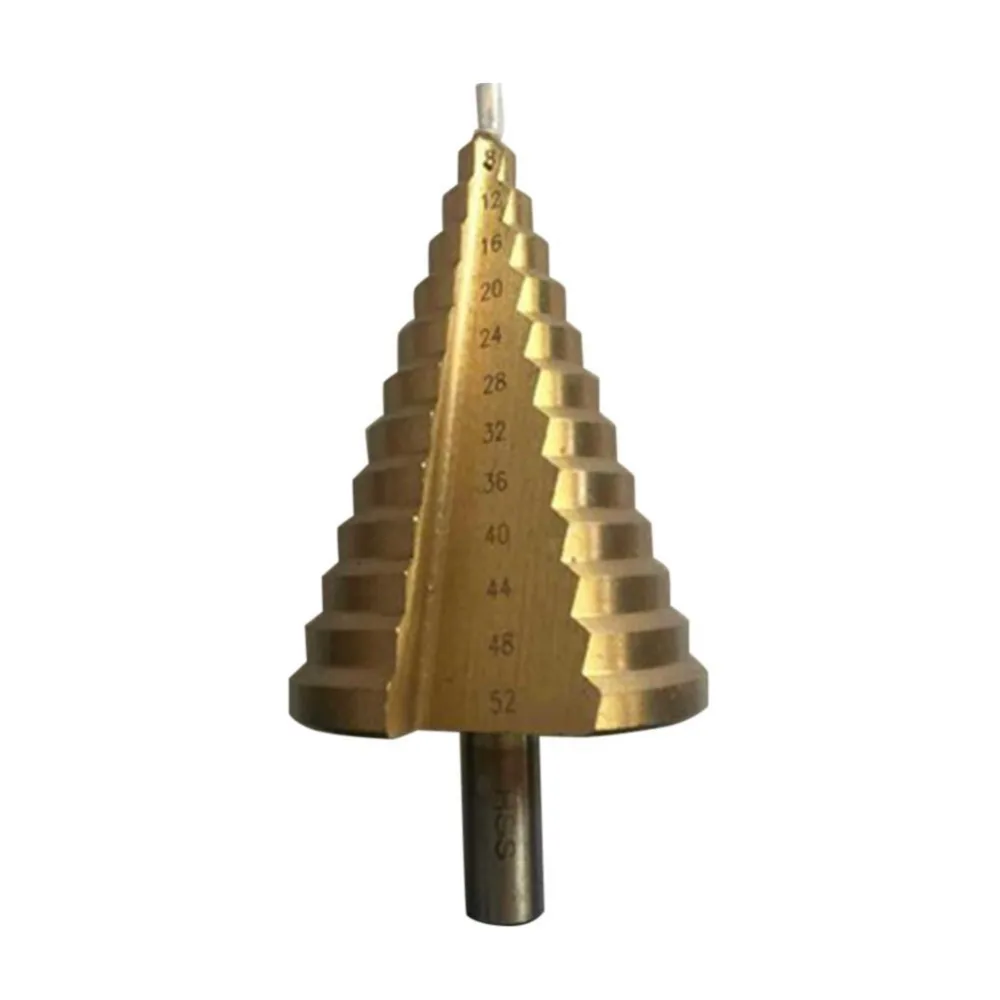 HSS4-52 Titanium Step Drill Bit,High Speed Steel Step Drill For Metal and Drills For Hard Materials ,Total 12 Step Sizes
HSS4-52 Titanium Step Drill Bit,High Speed Steel Step Drill For Metal and Drills For Hard Materials ,Total 12 Step Sizes
