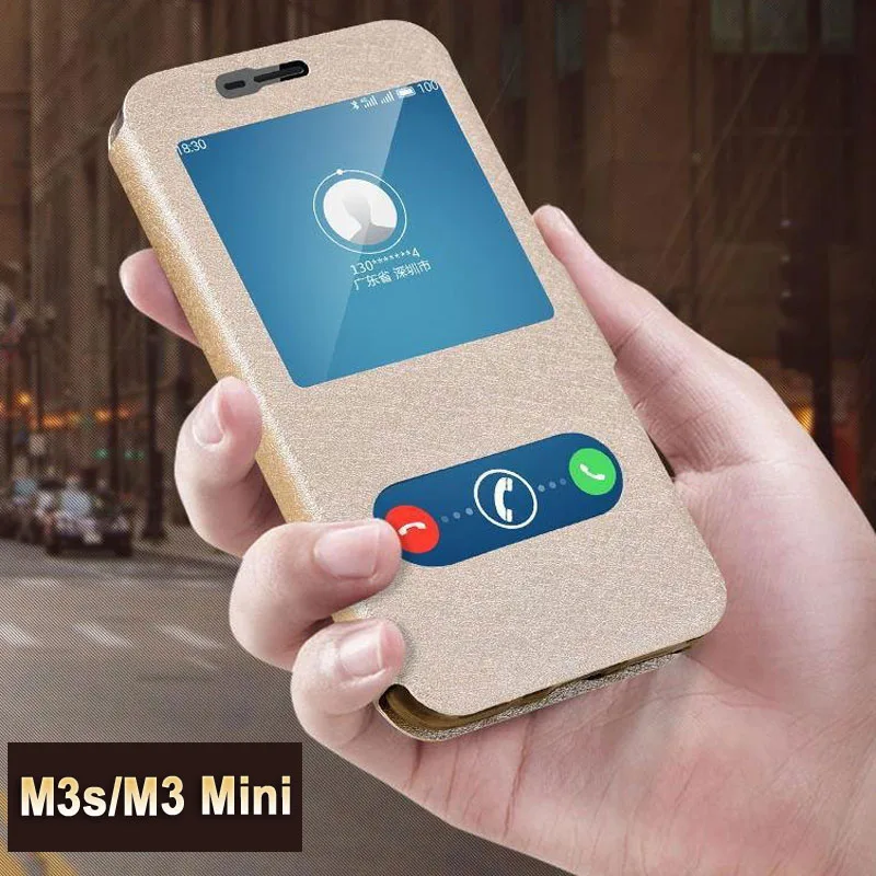 Чехол для Meizu m3s mini кожаный чехол с окошками m3 m 3 роскошный из искусственной кожи s