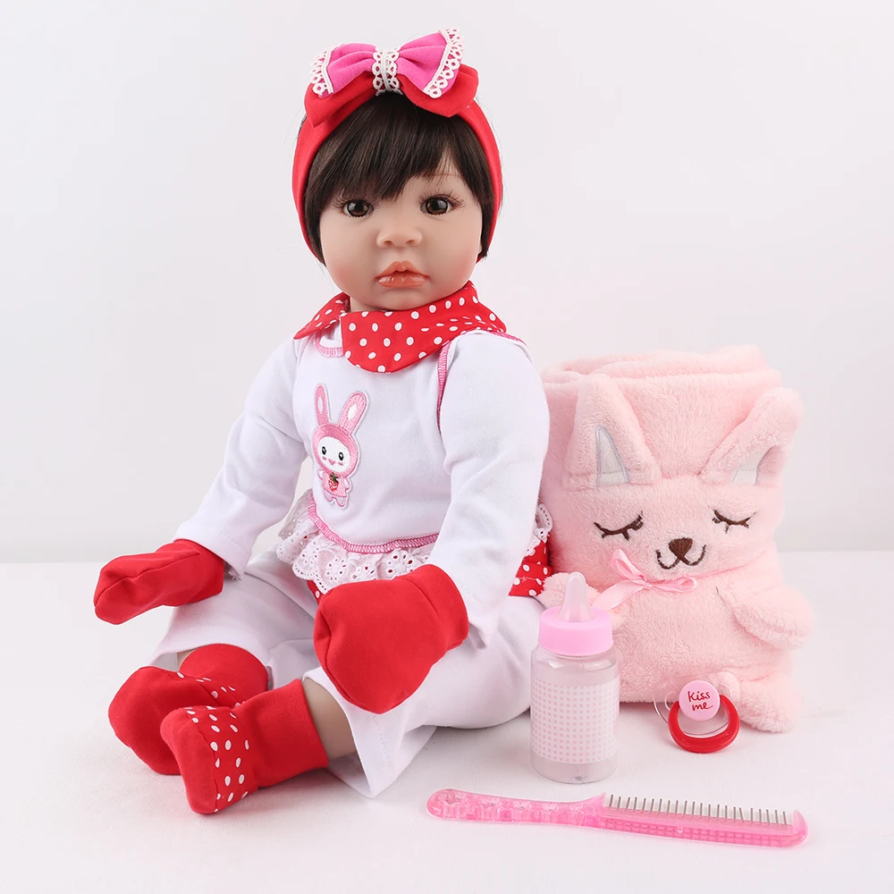 22inch Silicone Reborn Girl Baby Doll vinyl newborn bedtime play house toys princess toddler baby Doll Xmas Present brinquedos
22inch Silicone Reborn Girl Baby Doll vinyl newborn bedtime play house toys princess toddler baby Doll Xmas Present brinquedos