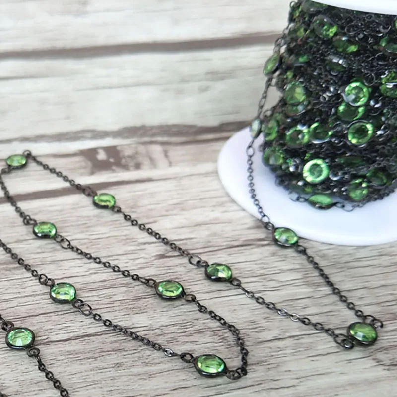 Handcrafted black color jewelry Finding,green glass crystal Beaded Chains,DIY necklace hand chain jewelry making LZ62
Handcrafted black color jewelry Finding,green glass crystal Beaded Chains,DIY necklace hand chain jewelry making LZ62