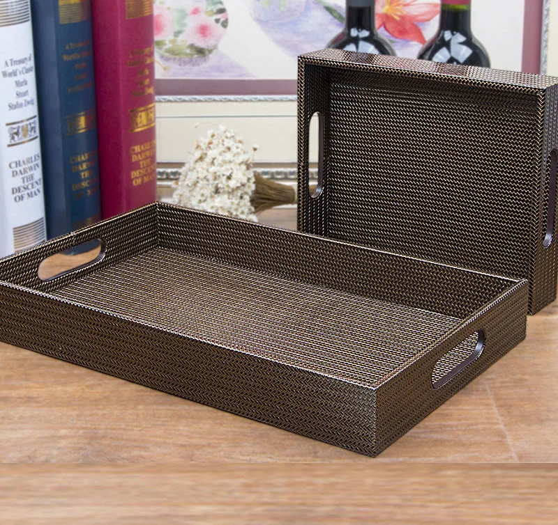European luxury wood hotel serving tray PU leather wedding home storage tray dish breakfast dessert trays water glass stand 295
European luxury wood hotel serving tray PU leather wedding home storage tray dish breakfast dessert trays water glass stand 295