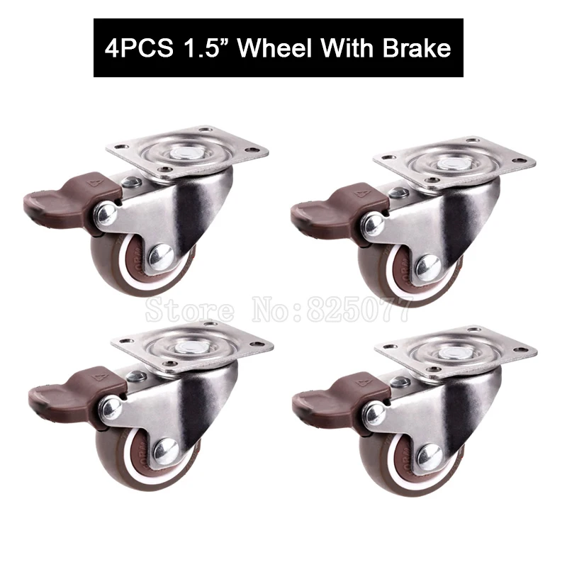 Brand New 4PCS 1.5'' Universal Swivel Wheels Castors Rubber Super Mute Furniture Casters w Brake Max Loading 75KG/4PCS
Brand New 4PCS 1.5'' Universal Swivel Wheels Castors Rubber Super Mute Furniture Casters w Brake Max Loading 75KG/4PCS