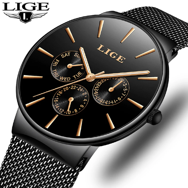Mens Watches Top Brand Luxury LIGE Waterproof Ultra Thin Date Clock Male Steel Strap Casual Quartz Watch Men Sports Wrist Watch
Mens Watches Top Brand Luxury LIGE Waterproof Ultra Thin Date Clock Male Steel Strap Casual Quartz Watch Men Sports Wrist Watch