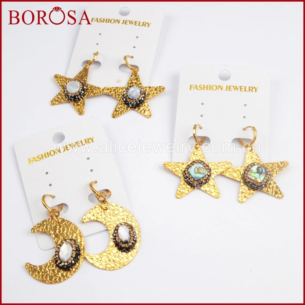 BOROSA Стразы паве морской раковины/белый ракушки/множество видов камней Висячие Серьги Висячие серьги для женщин ювелирные изделия для вечер...
BOROSA Стразы паве морской раковины/белый ракушки/множество видов камней Висячие Серьги Висячие серьги для женщин ювелирные изделия для вечер...