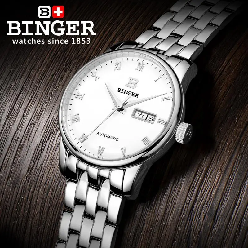 Switzerland watches men luxury brand Wristwatches BINGER business Mechanical Wristwatches full stainless steel Water Resistance
Switzerland watches men luxury brand Wristwatches BINGER business Mechanical Wristwatches full stainless steel Water Resistance
