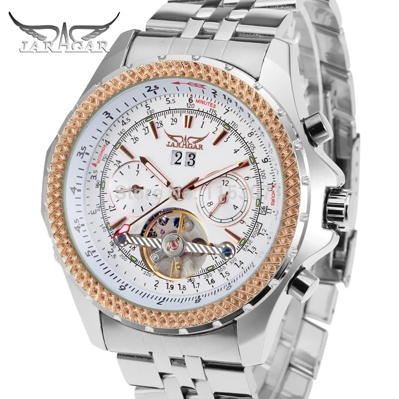 Jargar Men's Watch Fashion Autoamtic Brass Band Crystal Steampunk Analog Classic Wristwatch Color White JAG070M4T1
Jargar Men's Watch Fashion Autoamtic Brass Band Crystal Steampunk Analog Classic Wristwatch Color White JAG070M4T1