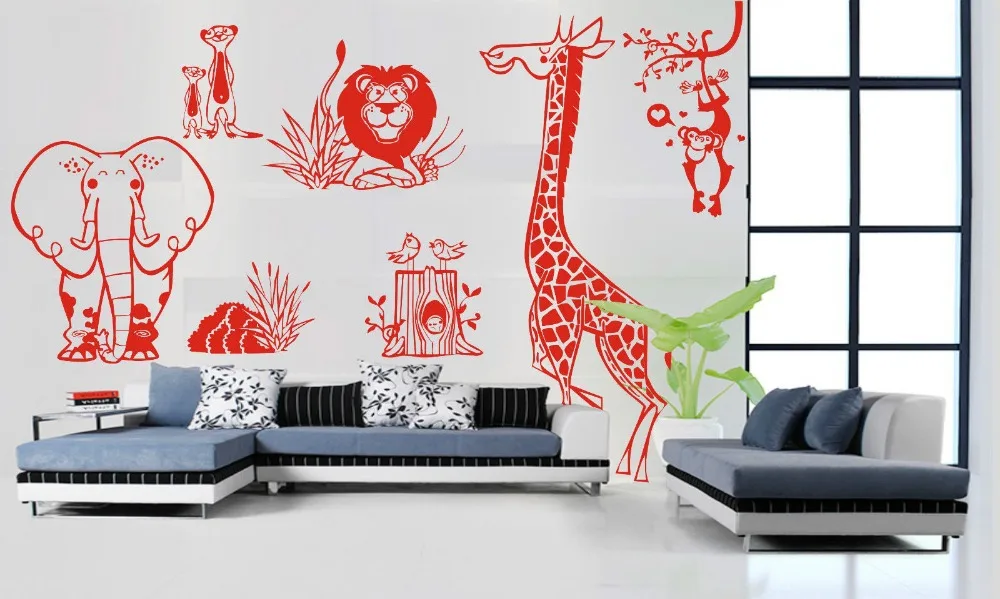 Free Shipping diy Vinyl sticker Jungle Animal Zoo living Wall Stickers kids Home Decal Removable Wall Art Decor
Free Shipping diy Vinyl sticker Jungle Animal Zoo living Wall Stickers kids Home Decal Removable Wall Art Decor