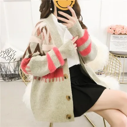 H.SA 2019 Spring New Women Long Sweater and Cardigans V neck Geometric Rrtro Jumpers Warm Knit Coat Long Jacket Chic Sweaters
H.SA 2019 Spring New Women Long Sweater and Cardigans V neck Geometric Rrtro Jumpers Warm Knit Coat Long Jacket Chic Sweaters