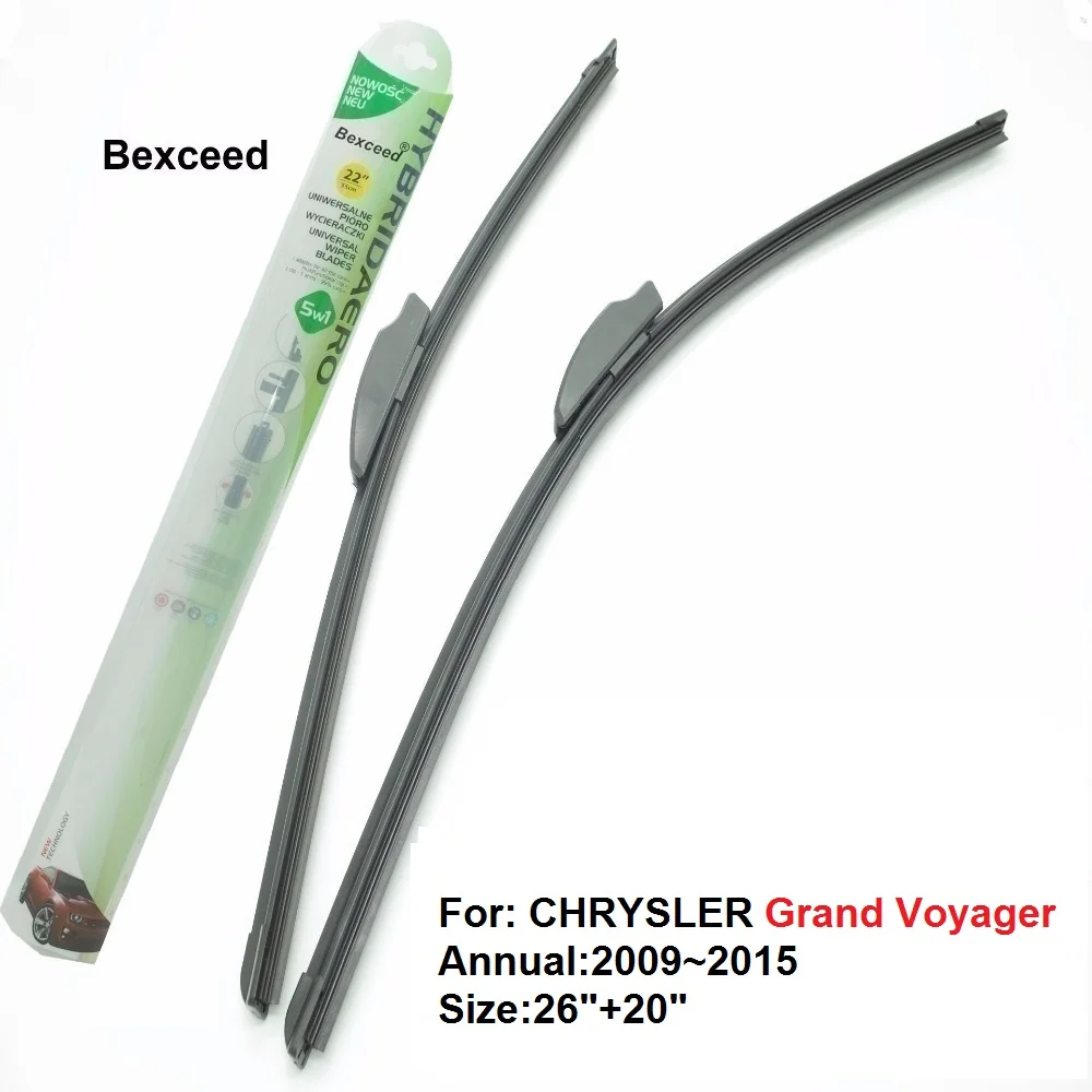 Wiper Blade For CHRYSLER Grand Voyager 26"+20"High Quality Bexceed of Car Windshield Windscreen 2009 2010 2011 2012 2013 2014
Wiper Blade For CHRYSLER Grand Voyager 26"+20"High Quality Bexceed of Car Windshield Windscreen 2009 2010 2011 2012 2013 2014