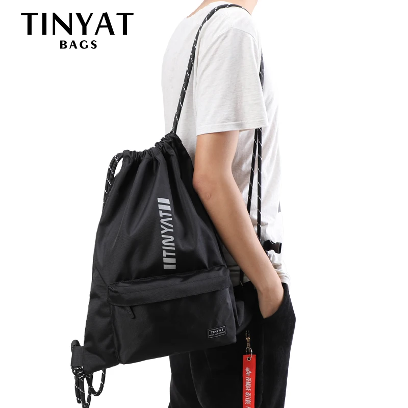 TINYAT женский рюкзак на шнурке повседневный школьный для девочек мужской