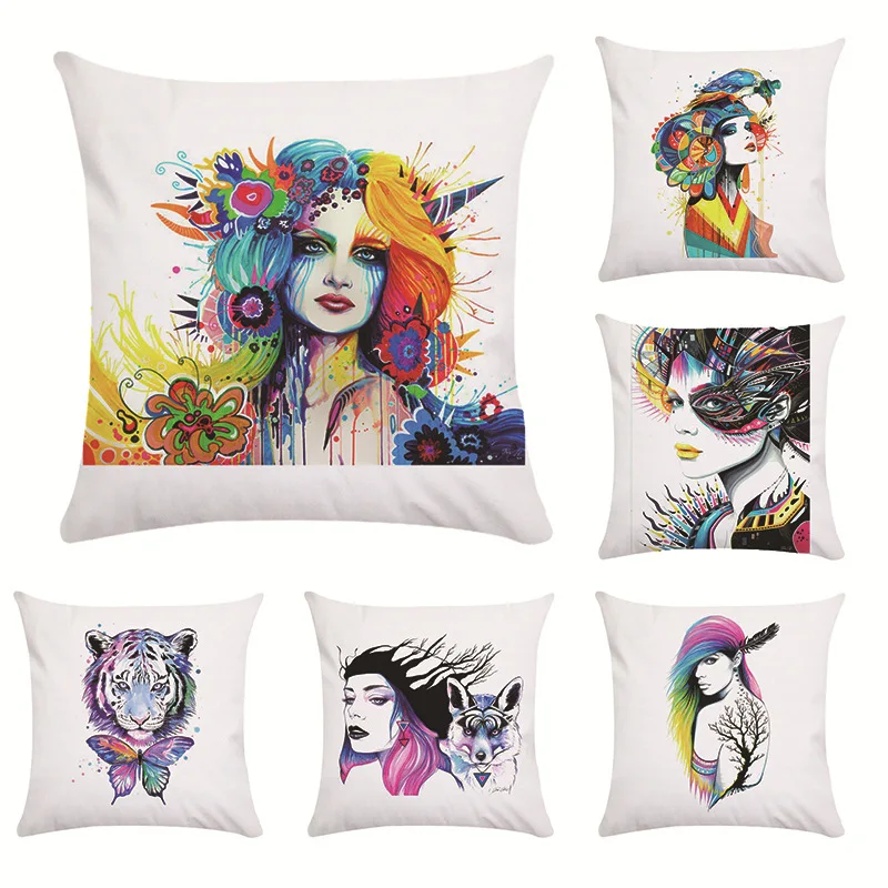 Pillow Case Colourful Pattern Pillowcase Plush Printed Nordic Simple Animal Head Geometry Pillow Covers 45x45cm
Pillow Case Colourful Pattern Pillowcase Plush Printed Nordic Simple Animal Head Geometry Pillow Covers 45x45cm