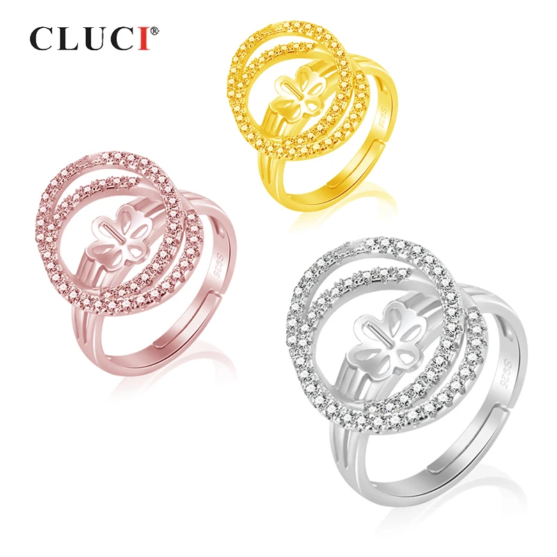 CLUCI 925 sterling silver Big Adjustable Ring Mounting High Quality Ring Bridal Engagement Ring for Women Pearl Jewelry SR2115SB
CLUCI 925 sterling silver Big Adjustable Ring Mounting High Quality Ring Bridal Engagement Ring for Women Pearl Jewelry SR2115SB