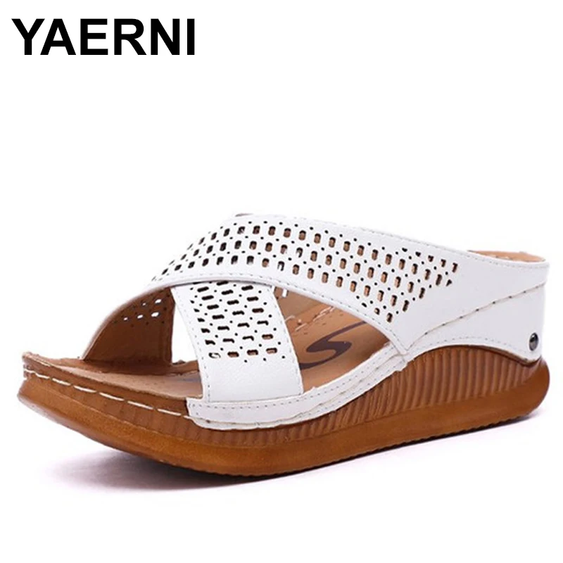 YAERNI Newest Women Wedge Slipper Rome Platform Hollowing Casual Comfortable Summer Women Mother Peep Toe Soft Shoes Size 35-40
YAERNI Newest Women Wedge Slipper Rome Platform Hollowing Casual Comfortable Summer Women Mother Peep Toe Soft Shoes Size 35-40