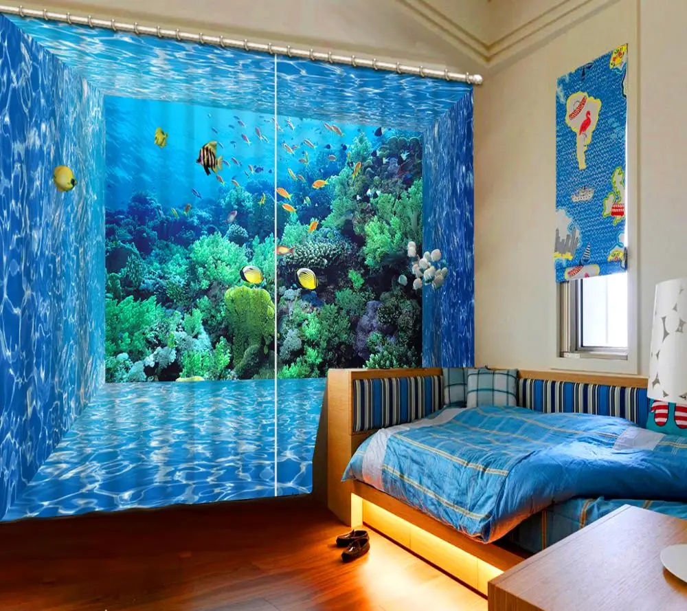 Luxury 3D Window Curtains Living Room wedding bedroom ocean curtains blue curtain
Luxury 3D Window Curtains Living Room wedding bedroom ocean curtains blue curtain