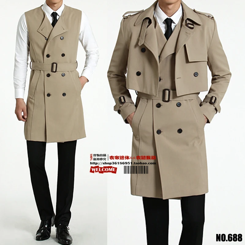 S-5XL !! HOT 2016 men's slim casual fashion design long outerwear plus size male twinset long trench coat singer costumes
S-5XL !! HOT 2016 men's slim casual fashion design long outerwear plus size male twinset long trench coat singer costumes