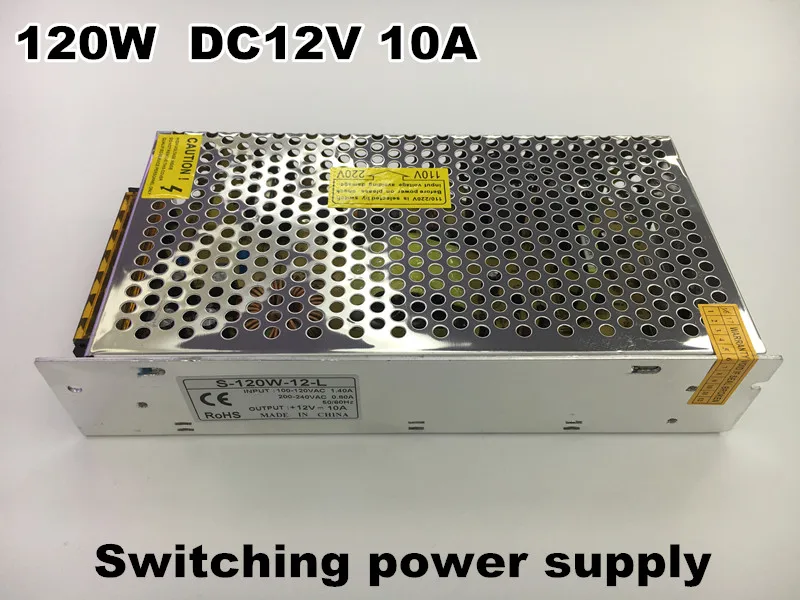 120W 12V 10A switching power supply transformer AC110-240V led strip monitoring power supply
120W 12V 10A switching power supply transformer AC110-240V led strip monitoring power supply